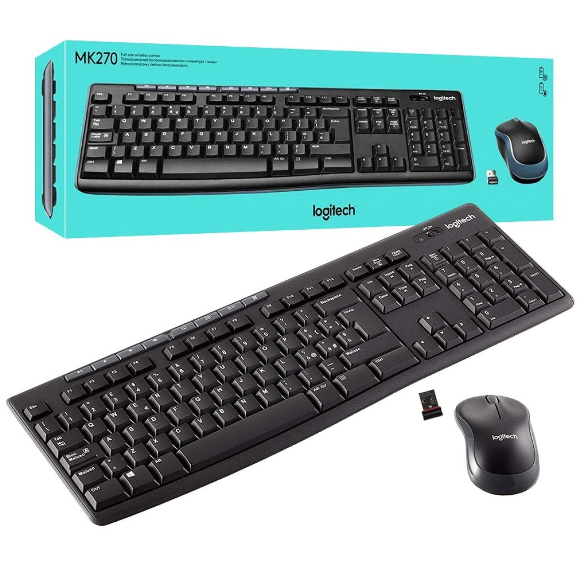 Teclado Logitech MK270 Sem Fio